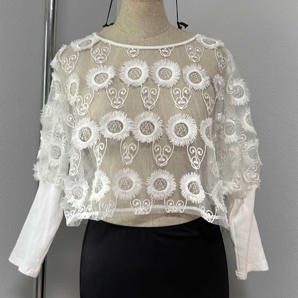 Lace overlay top